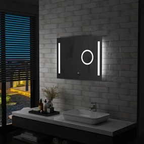 Oglinda cu LED de perete de baie cu senzor tactil, 80 x 60 cm 1, 80 x 60 cm