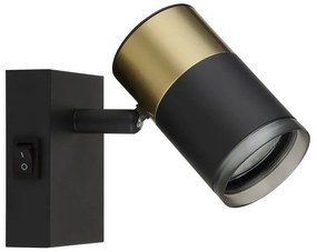 Aplica cu Spot directionabil BRISBON negru/cupru