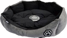 Pat pentru animale de companie gri pentru câini din piele întoarsă ø 50 cm Flakes – Love Story