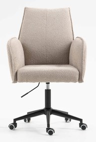 HR280K Scaun Latte Boucle cu Bază Neagră