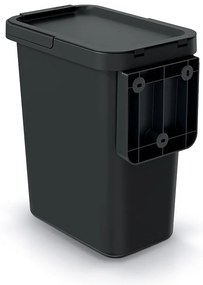 Coș de gunoi suspendat, 12 l, negru
