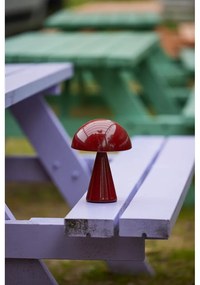 Veioză roșie LED cu intensitate reglabilă (înălțime 20 cm) Mush – Hübsch