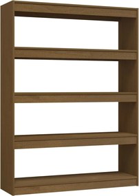 vidaXL Bibliotecă/Separator cameră maro miere 100x30x135,5 cm lemn pin