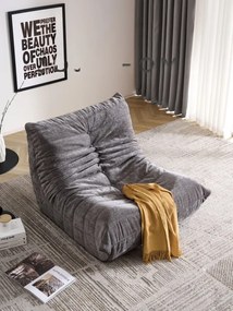 Fotoliu Lounge din Memory Foam HD 90x100x75 cm, Moises (Culoare: Grej)