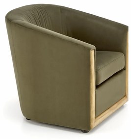 Fotoliu Enrico velvet verde H71 cm