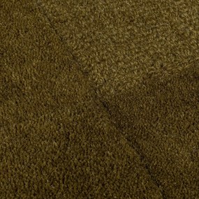 Covor kaki țesut manual din lână 160x230 cm Checkerboard – Flair Rugs