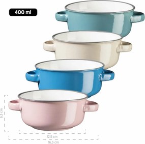 Mäser Set de 4 boluri pentru supă MAILA – 12,5 cm, mix petrol