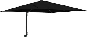 vidaXL Parasol de Grădină Negru 248,5 x 247,5 x 160 cm