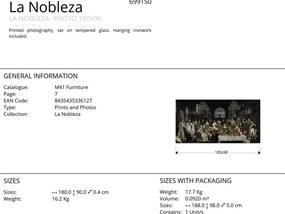 Tablou de perete decorativ La Nobleza,180x90cm