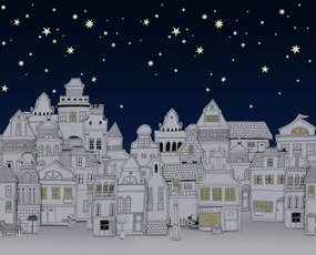 Fototapet, Star Town, Night, Rebel Walls