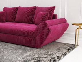 Canapea extensibilă dumonde cu ladă de depozitare si sezut confortabil din spuma high-density, Loana Zoom Rosu 250x100 cm