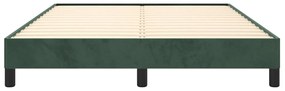 Cadru de pat, verde inchis, 140x190 cm, catifea Verde inchis, 25 cm, 140 x 190 cm