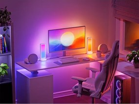 Nanoleaf NL7602K0001A023 - Stație de încărcare desktop LED RGBIC, reglabilă, 2700–6500 K, 5 V, alb