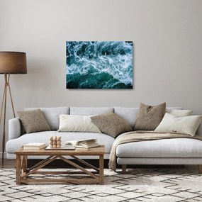 Tablou pe sticlă - Valuri oceanice (70x50 cm)
