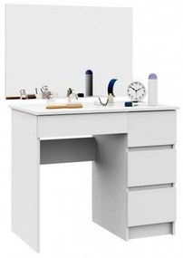 Expedo Masă toaletă SPLIT TT6, 90x72/142x50, 900x600, alb, dreapta