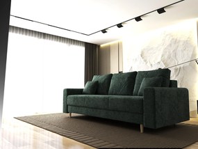 Canapea extensibilă dumonde cu ladă de depozitare si sezut confortabil din spuma high-density, Kronos Euphoria Verde 210x100 cm