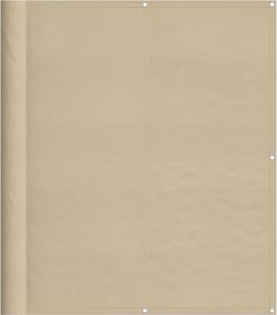 vidaXL Paravan de balcon, bej, 120x1000 cm, 100% poliester oxford
