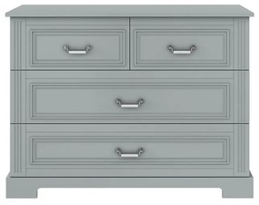 Comoda eleganta Ines gri cu 4 sertare L120 cm