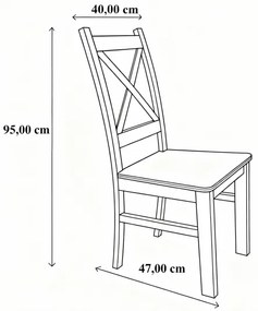 Scaun de sufragerie NATE stejar sonoma