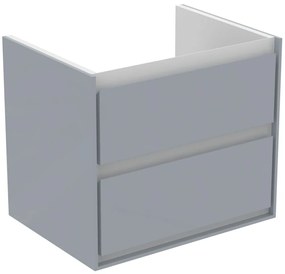 Dulap baza pentru lavoar, 60x44x52 cm, gri deschis lucios alb mat 600x440 mm
