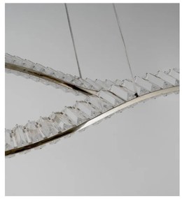 Lustra LED CCT suspendata cu telecomanda SPARK WAVES 150 crom