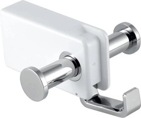 Cuier cu 3 agatatori Ferro Emotion alb - inox