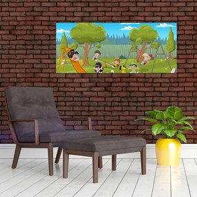 Tablou - Copii la locul de joacă (120x50 cm)