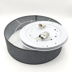 Plafonieră SIRJA 2xE27/15W/230V, diametru 45 cm, gri