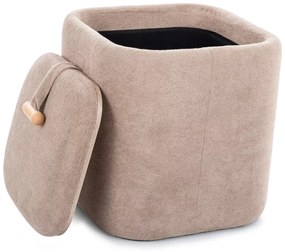 Taburet bej NAP cu spatiu de depozitare 37x37 cm