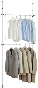 Suport extensibil pentru haine, Wenko, Herkules Basic, inox/plastic/polipropilena