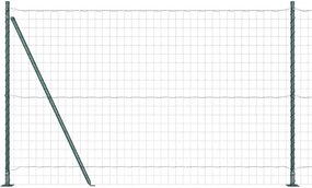 vidaXL Gard cu Stâlp Verde 1,4 x 10 m Oțel și PVC