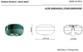 Aplica de perete sau tavan design italian realizata manual din ceramica BELLOTA