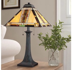 Quoizel QZ-NAVAJO-TL-VB - Lampă de masă Tiffany NAVAJO 2xE27/60W/230V