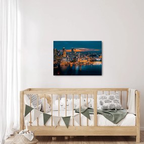 Tablou cu orașul nocturn (70x50 cm)