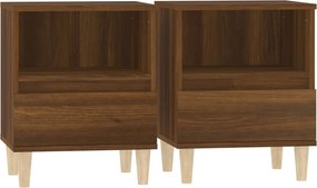 vidaXL Noptiere, 2 buc., stejar maro, 40x35x50 cm