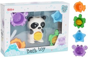 Set jucării de baie Panda, 5 buc, de la 4 luni