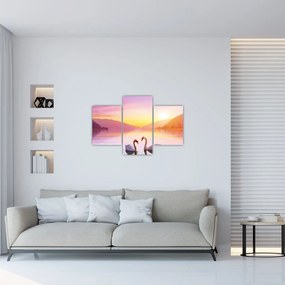 Tablou - Lebăde îndrăgostite (90x60 cm)