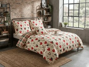 Lenjerie cocolino NORDIC HEARTS colorata Dimensiune lenjerie de pat: 2 buc 70 x 90 cm | 200 x 220 cm