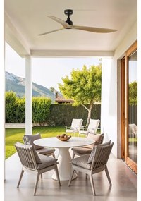 Ventilator de tavan FARO 34360 OUTWOOD L maro/negru d. 150 cm IP44 + telecomandă