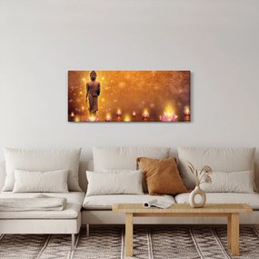 Tablou - Buddha în sclipici auriu (120x50 cm)
