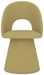 Scaun de sufragerie galben muștar tapițat Kalo – Makamii