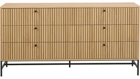 Comodă în culoare naturală cu aspect de lemn de stejar 158x80x40 cm Albany – Actona