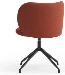 Scaun de sufragerie cărămiziu tapițat Mogi – Teulat