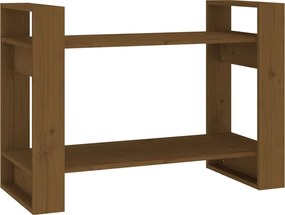 vidaXL Bibliotecă/Separator cameră maro miere 80x35x56,5 cm lemn masiv