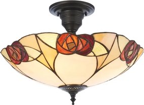 Endon 111907 - Lustră aplicată Tiffany INGRAM 3xE27/10W/230V, Ø 45 cm