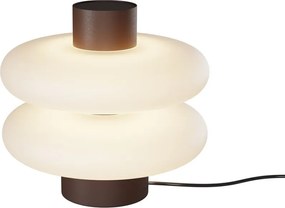 Mini Lampa de masa LED metal maro, sticla Nuvem