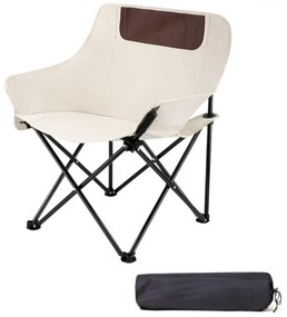 Scaun de camping pliabil TRAIL, crem