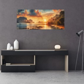 Tablou - Priveliște de pe plajă (120x50 cm)