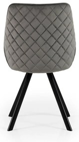 Scaune de dining gri 2 buc. din catifea Ritz – Tenzo
