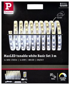 Paulmann 70624 - Bandă LED MAXLED 3m 20W reglabilă 230V cu DO
